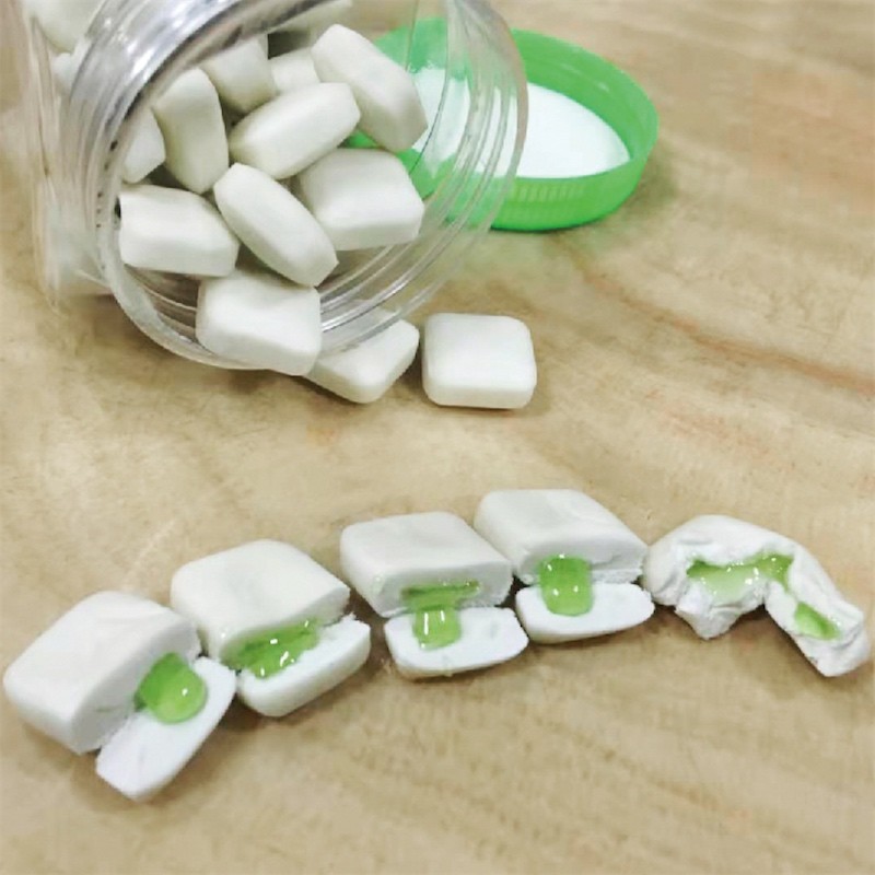 Square-shape sandwich bubble gum production line