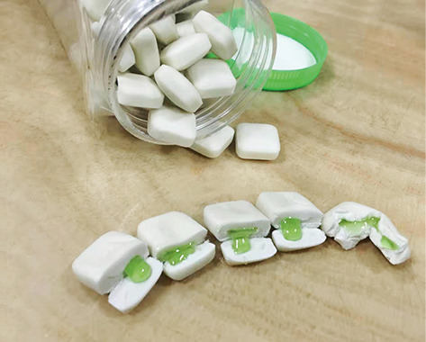 Square Shape Sandwich Bubble Gum