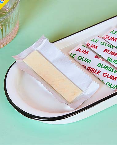 Flat Slice Fruit Bubble Gum
